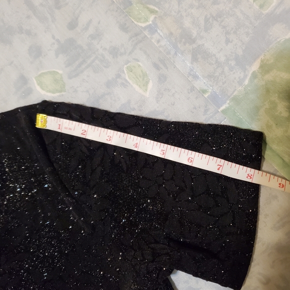 Susan Lawrence black shimmery top - Picture 7 of 8